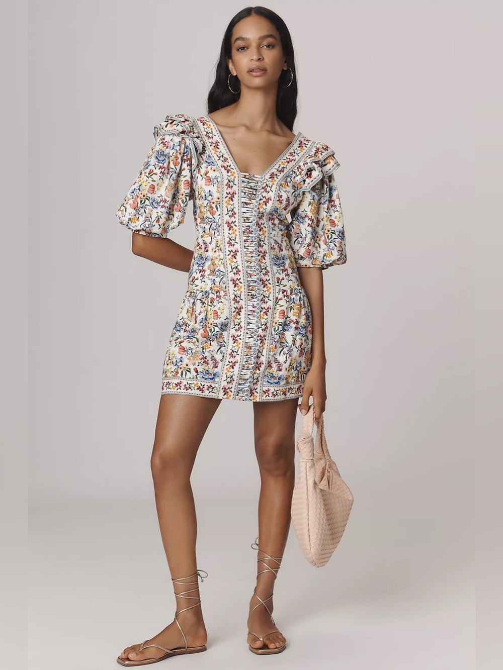 FARM Rio White Multi Floral Mini Dress